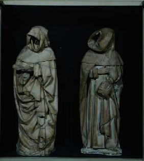 Two Mourners, from the Tomb of Duc de Berry in Bourges Cathedral