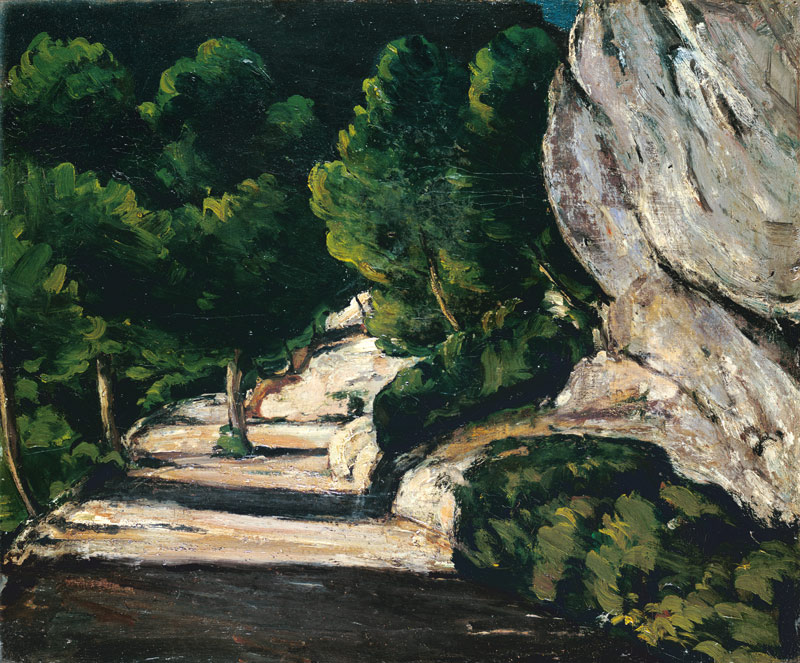Landscape. Road with Trees in Rocky Mountains from Paul Cézanne