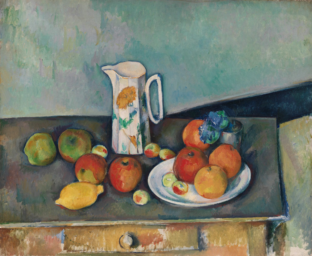Still life with milkjug and fruit from Paul Cézanne