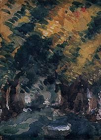Chestnut avenue at yeses de Bouffan from Paul Cézanne