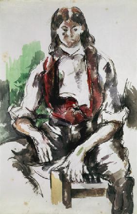Young man with Red Vest