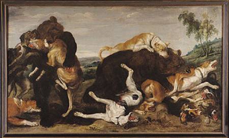 Bear Hunt or, Battle Between Dogs and Bears from Paul de Vos