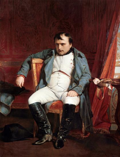 Napoleon I. zu Fontainebleau am 31. Maerz 1814 nach Empfang der Nachricht vom Einzug der Verbuendete