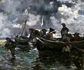 War scene at sea