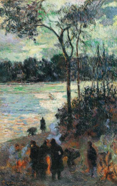 The Fire at the River Bank from Paul Gauguin