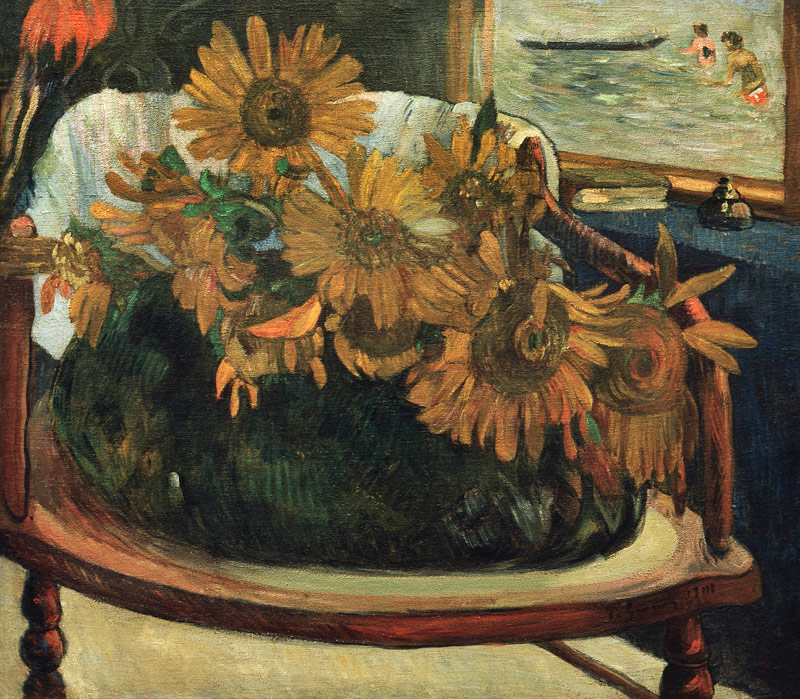 Sunflowers in an armchair from Paul Gauguin
