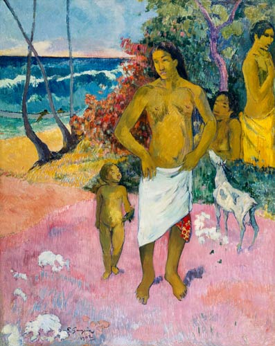 A Walk by the Sea, or Tahitian Family from Paul Gauguin