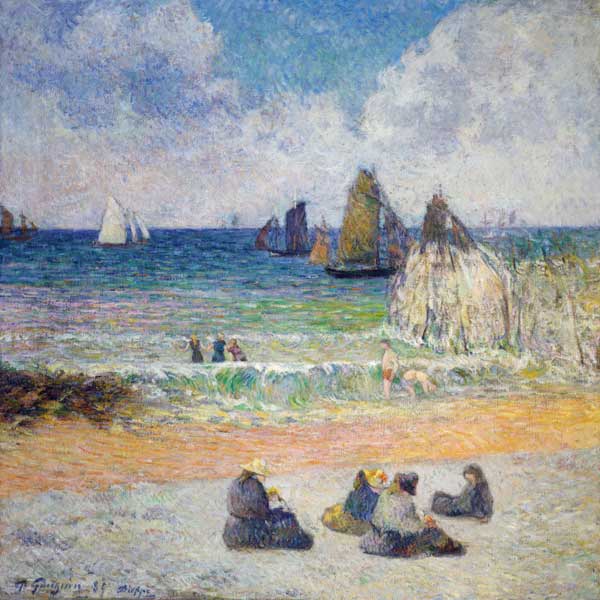 The Beach at Dieppe from Paul Gauguin