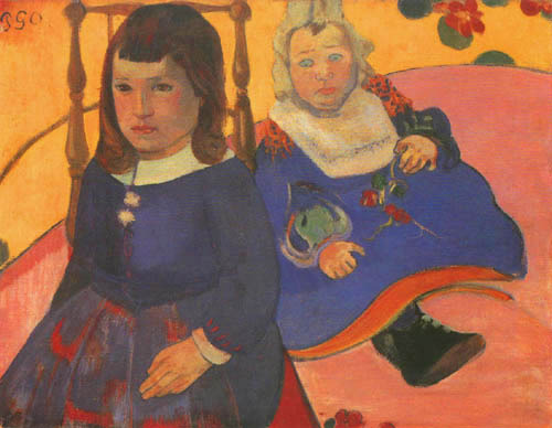 Portrait two children (Paul and Jean Schuffenecker) from Paul Gauguin
