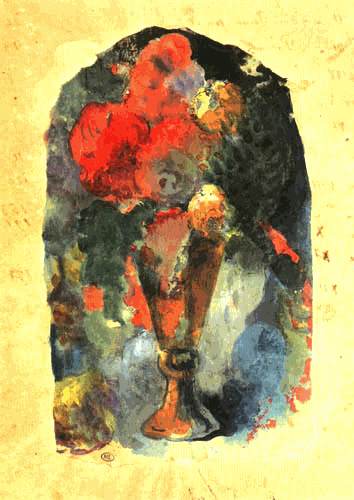 Flower vase to Delacroix (frontispiece for Noa Noa) from Paul Gauguin