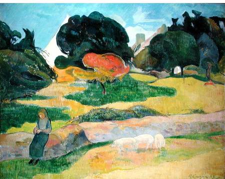 Girl Herding Pigs from Paul Gauguin