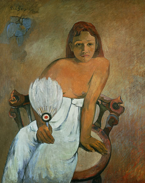 Girl with fan from Paul Gauguin