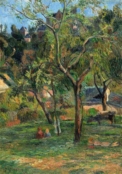 An Orchard under the Church of Bihorel from Paul Gauguin