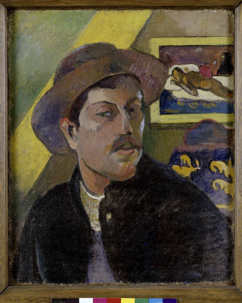 P.Gauguin, Self-portrait w. Manao Tupa. from Paul Gauguin