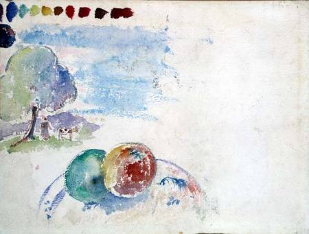 Study of Fruits and a Landscape from Paul Gauguin