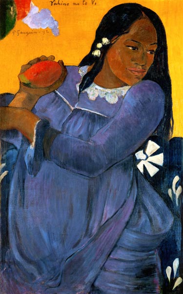 VAHINE NO TE VI (Frau in blauem Kleid mit Mangofrucht) from Paul Gauguin