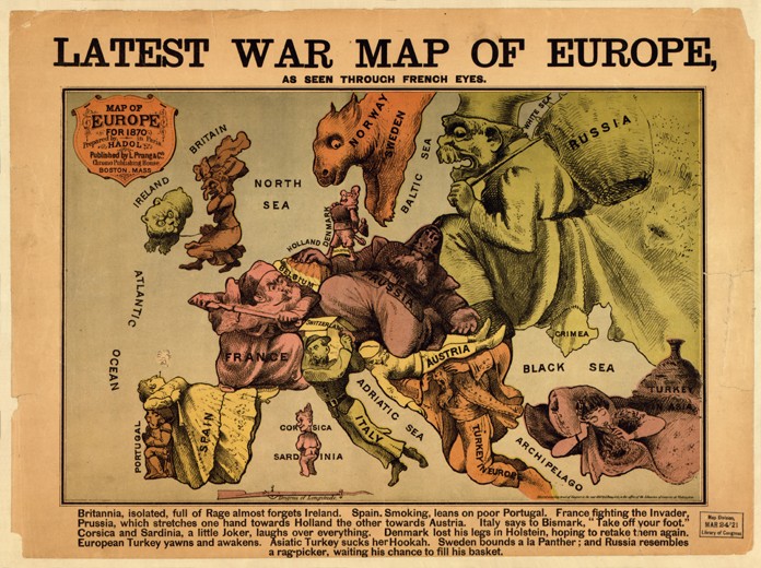 Latest war map of Europe: as seen through French eyes from Paul Hadol