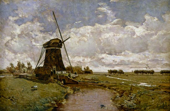 Windmill at Leidschendam from Paul Joseph Constantin Gabriel