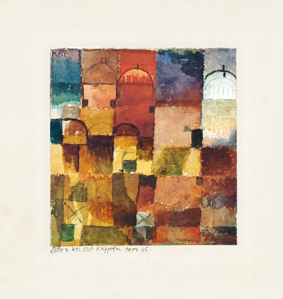 Red and White Domes from Paul Klee
