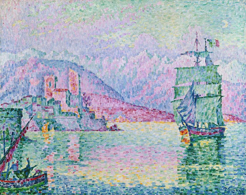 Antibes, Evening, 1914 (oil on canvas) from Paul Signac