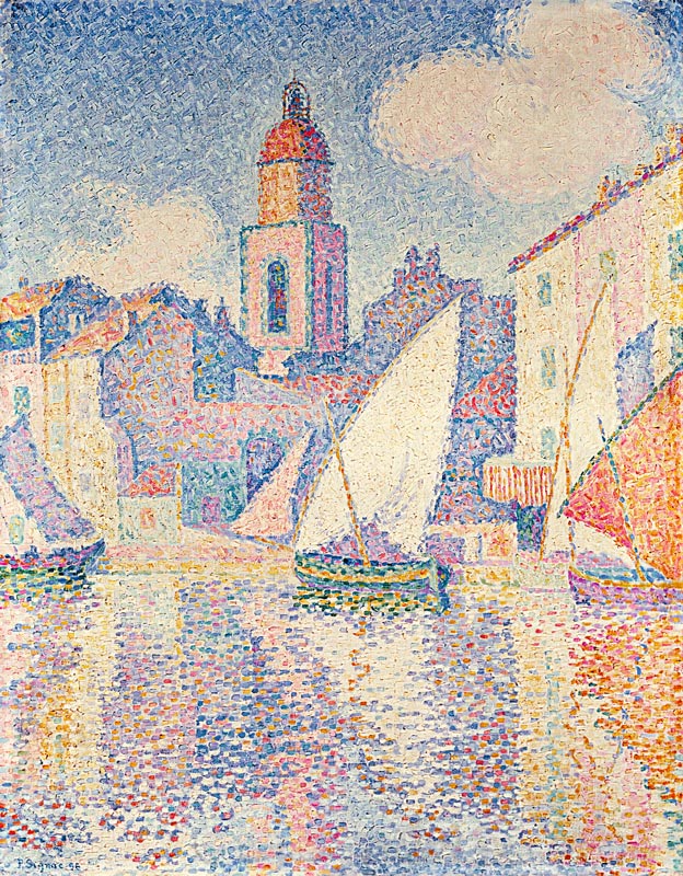 Belltower at the port of St. Tropez. from Paul Signac