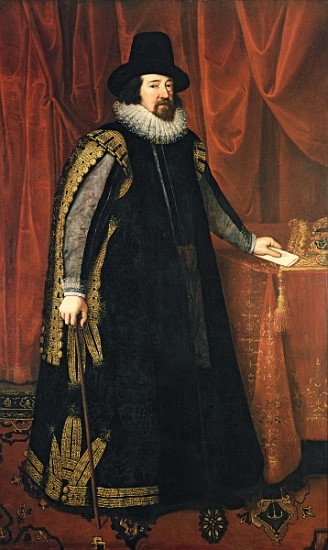 Sir Francis Bacon (1561-1626) Baron Verulam of Verulam, Viscount St. Albans from Paul van Somer
