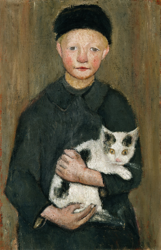 Boy with cat from Paula Modersohn-Becker