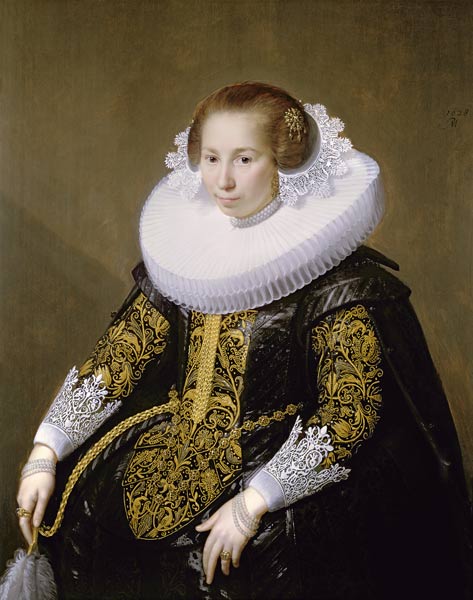 Portrait of Mrs van Voorst (one of a pair: 132049) from Paulus Moreelse