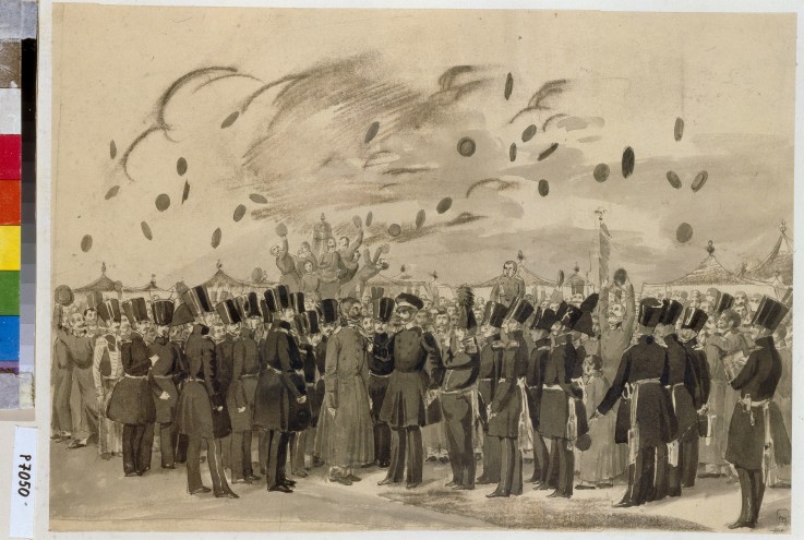Grand Duke Mikhail Pavlovich Visiting the Camp of the Life-Guard Finland Regiment on July 8, 1837 from Pawel Andrejewitsch Fedotow