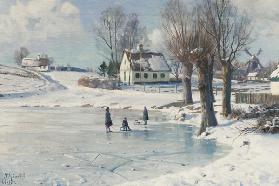 On the village pond frozen up (Lönholt)