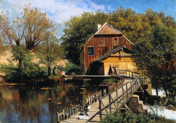 Water-mill at the Saeby river. from Peder Moensted
