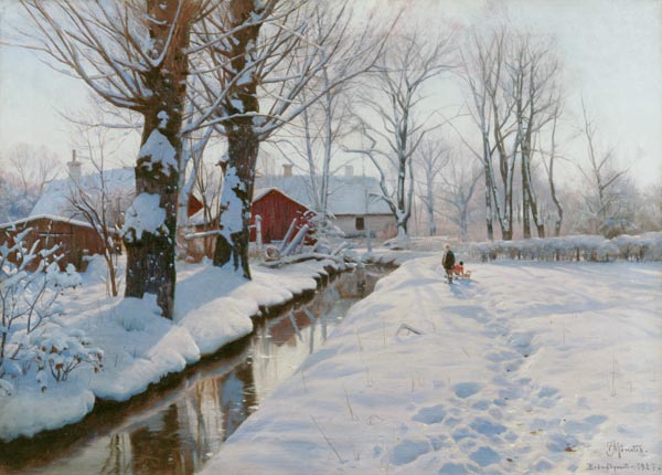 Winter landscape at Broendbyvester1927 from Peder Moensted