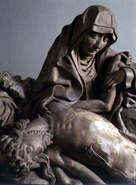 The Lamentation of Christ, detail of the Virgin and Christ, sculpture from Pedro  Millan