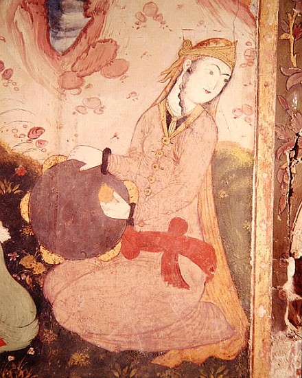 Musician from the Court of Shah Abbas, 1585-1627 (detail) from Persian School