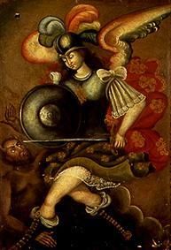 The archangel Michael and the devil from Peruanisch