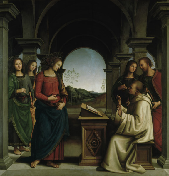 P.Perugino /Vision of St.Bernard/ Ptg. from Perugino (eigentl. Pierto di Cristoforo Vanucci)