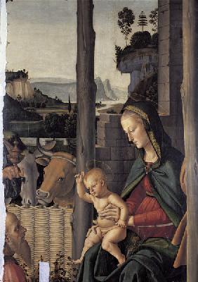Perugino / Adoration of the Kings, Det.