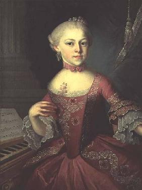 Maria-Anna Mozart, called 'Nannerl'(1751-1829), sister of Wolfgang Amadeus Mozart