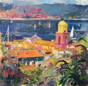 St Tropez Sailing, 2002 (oil on canvas) 