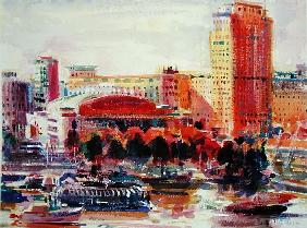 The South Bank, 2002 (w/c on paper) 