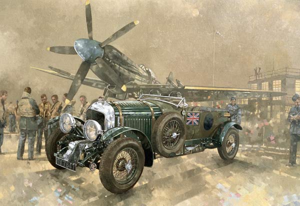 Bentley and Spitfire (oil on canvas)  from Peter  Miller