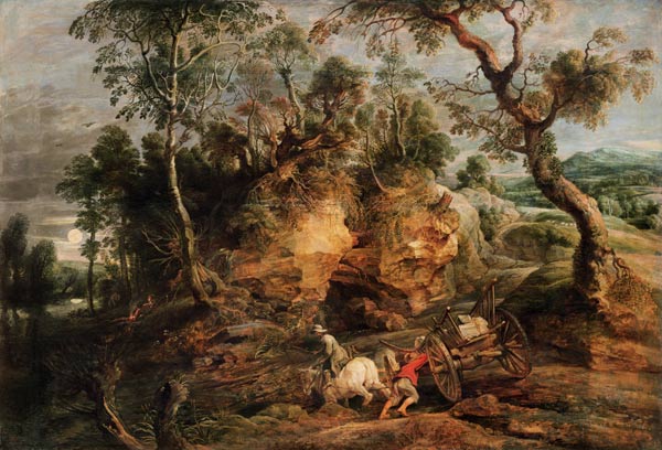 P.P.Rubens/ Das festgefahrene Fuhrwerk from Peter Paul Rubens
