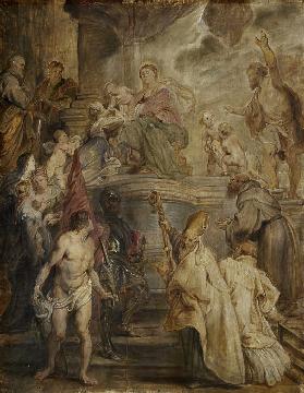 The Mystic Marriage of St Catherine (Colour Sketch for the Altar of the Church of the Augustinian Fa