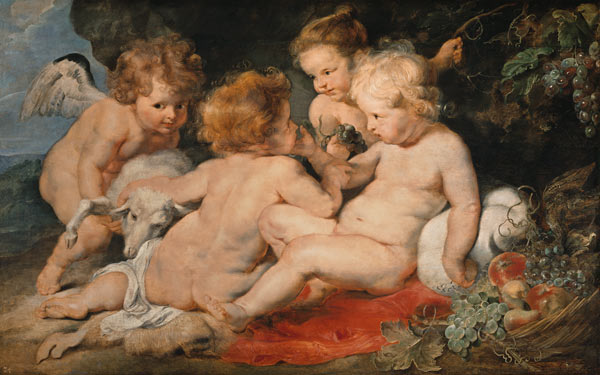 Infant Christ with John the Baptist and two angels from Peter Paul Rubens
