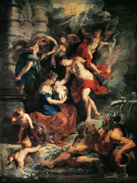 Medici cycle: The birth of Maria De'Medici. from Peter Paul Rubens