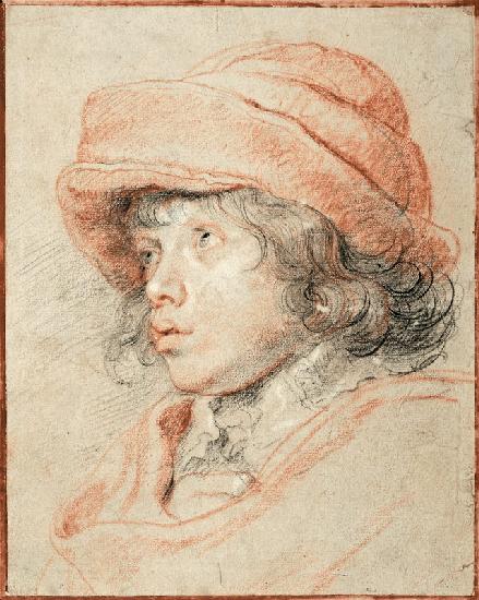 Rubens's Son Nicolaas Wearing a Red Felt Cap