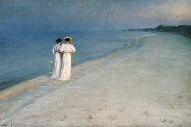 Summer Evening on the Skagen Southern Beach - Peter Severin Kroyer