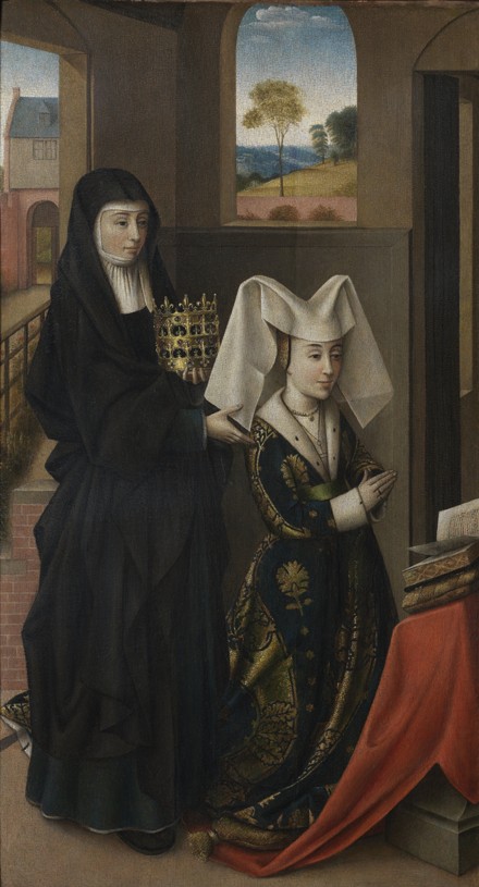 Isabel of Portugal with Saint Elizabeth from Petrus Christus