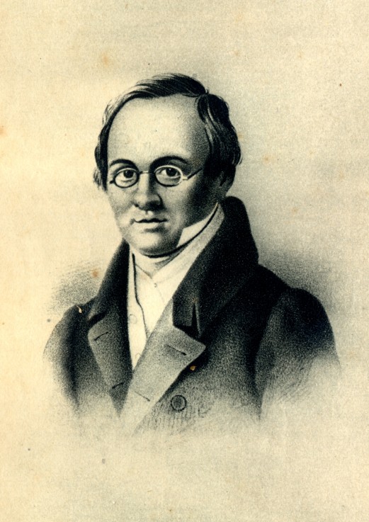 Portrait of the poet Anton A. Delvig (1798-1831) from P.F. Borel