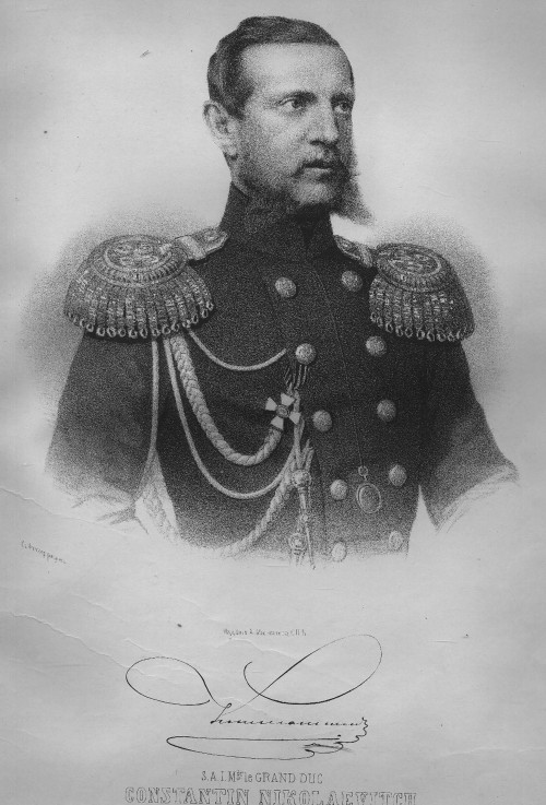 Portrait of Grand Duke Konstantin Nikolaevich of Russia (1827-1892), viceroy of Poland, admiral of t from P.F. Borel